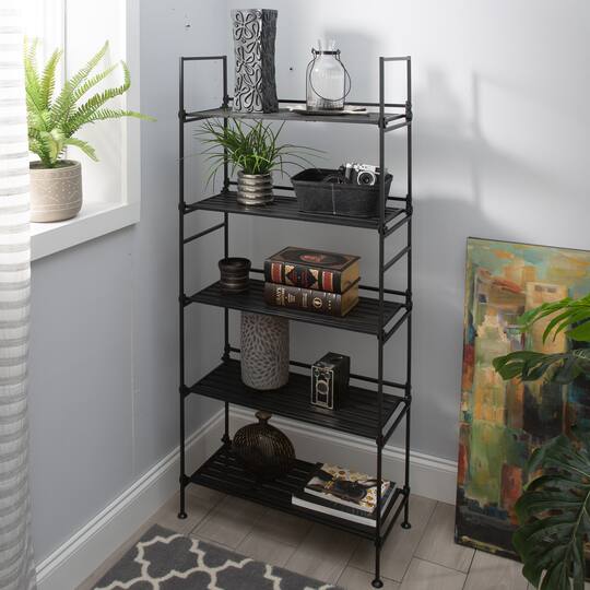 Organize It All 5 Tier Espresso Freestanding Shelf